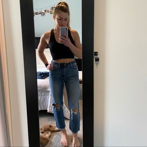 Abercrombie & Fitch high rise ankle straight jean